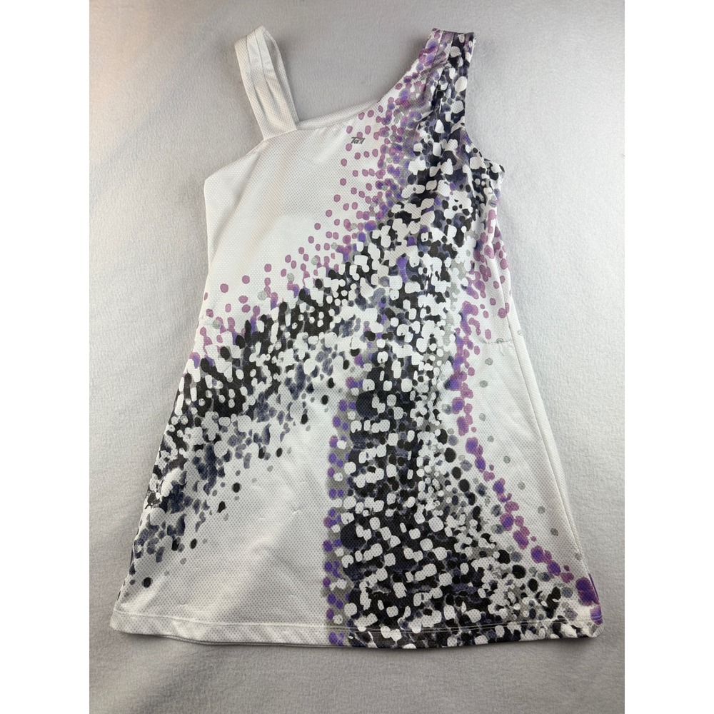 Tai One Shoulder Dress Womens Size S White Purple Abstract Sleeveless Mini - Picture 4 of 11